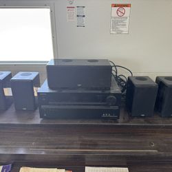 Onkyo A/V Receiver and Saga surround sound system