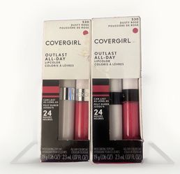 COVERGIRL Outlast All-Day Lipcolor 530 Dusty Rose 24HR NEW Sealed Lot of 2
