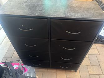 Black 6-Drawer Fabric Dresser