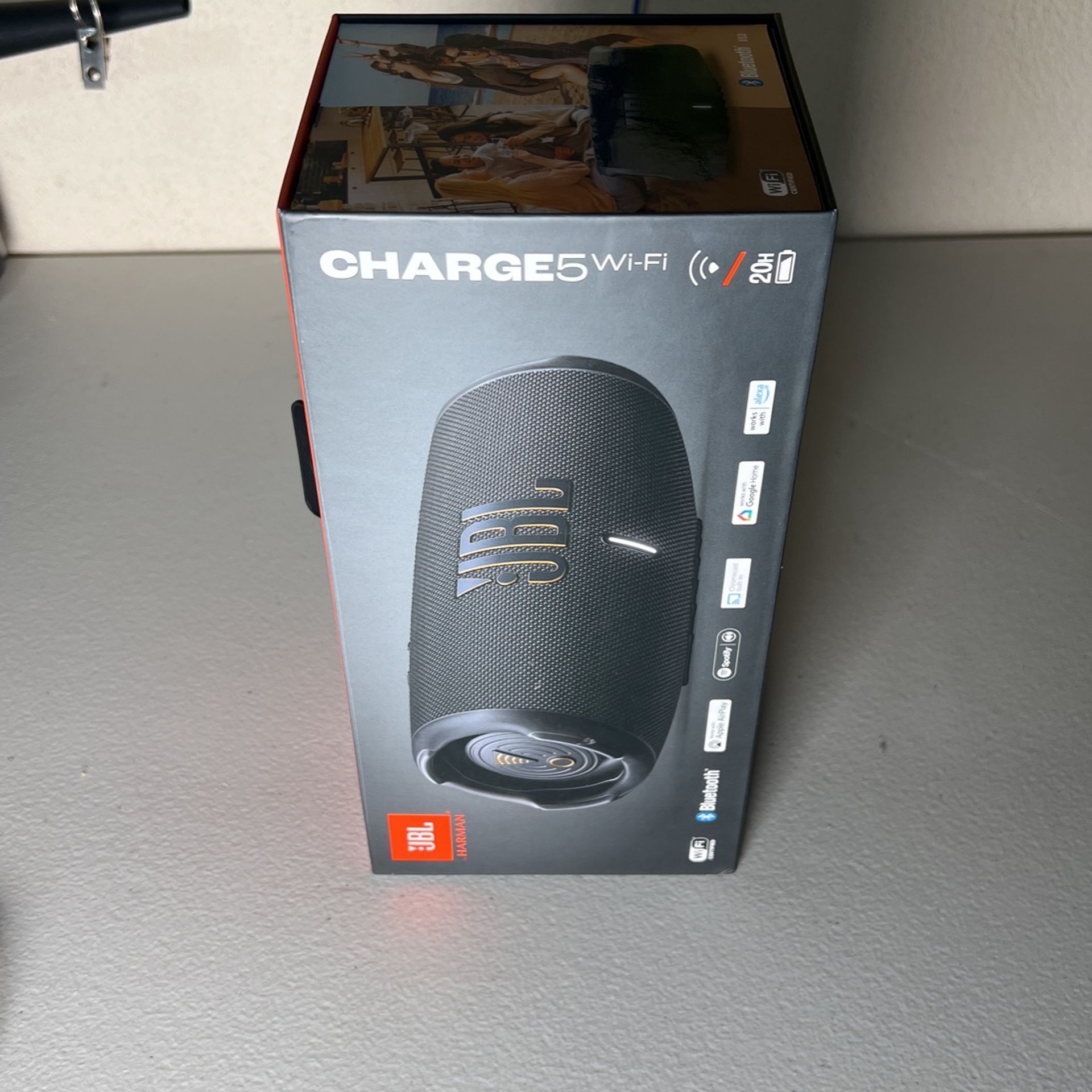 JBL Charge 5 WiFi + Bluetooth Portable Wireless Speaker Model# JBLCHARGE5WIFIBAM