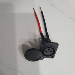 Charger Port with 2 Wires for Electric Scooters or Mobility Scooters.