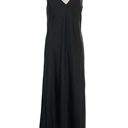 NEW Women’s Silk Satin Large Black Long Dress
