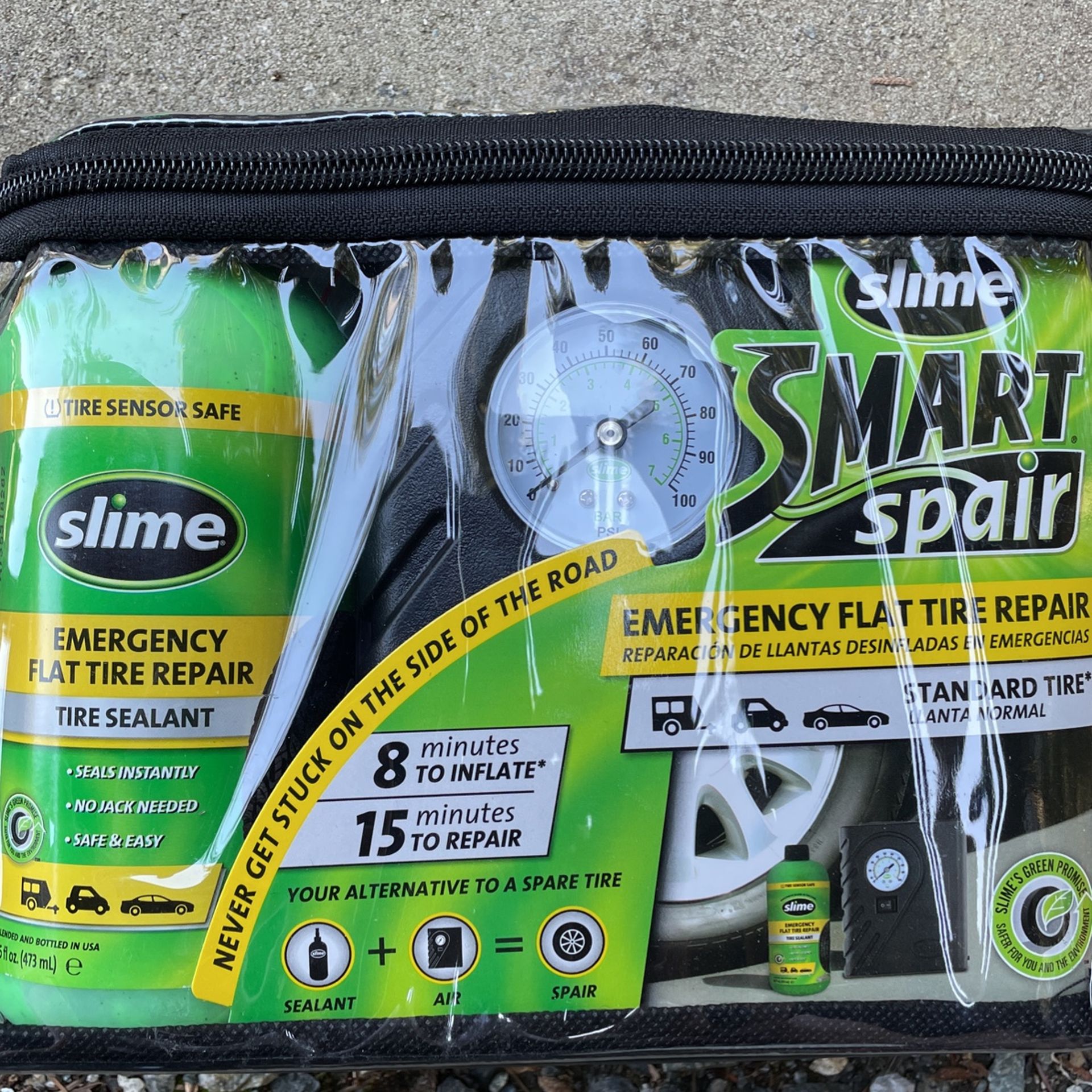 Slime 50107 Smart Spair Emergency Tire Repair Kit