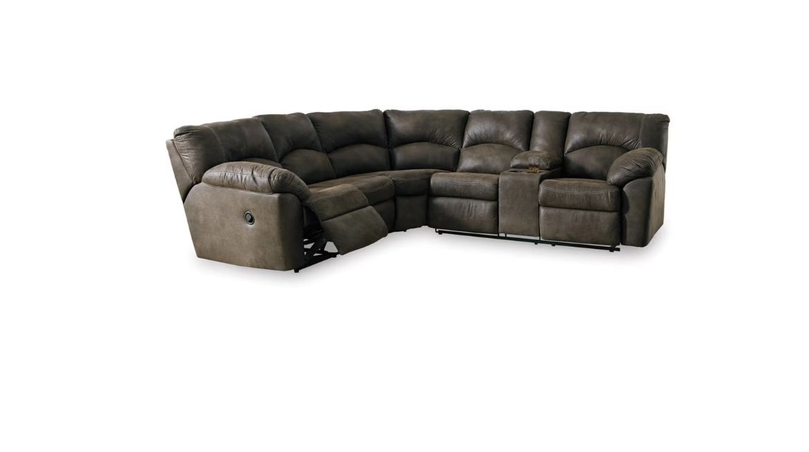 SIGNATURE DESIGN BY ASHLEY - TAMBO 2-PIECE RECLINING SECTIONAL IN CANYON
