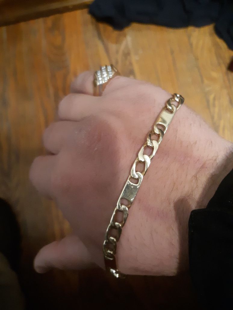 25.4 gram 14k Solid Gold Mens Bracelet