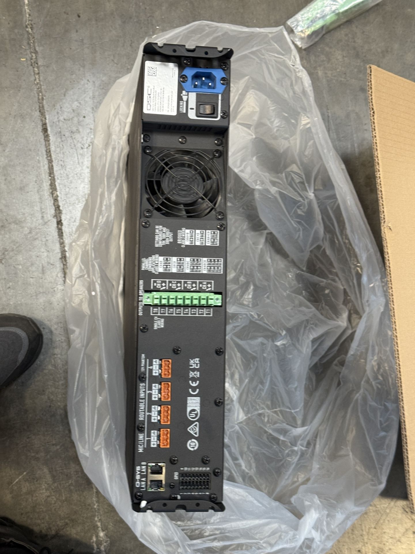 QSC CX-Q 2K4 Four-Channel Network Amplifier, 700W RMS, 20Hz-20kHz, Ethernet Enabled, Protection Features, RoHS Compliant