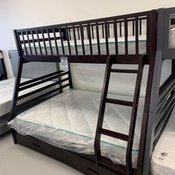 Brand New Bunk beds 2 different colors to choose from Espresso or Gray 