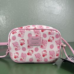 Loungefly Hello Kitty Strawberry Milk Crossbody Bag