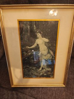 Framed Art Print Titled "The Echo" by Hermann Koch