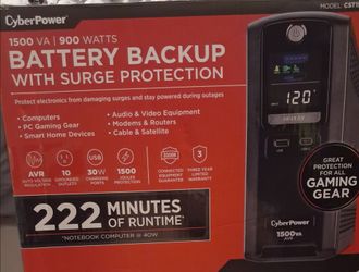 1500 VA Cyber Power  Battery back up Model:CST15OUC2
