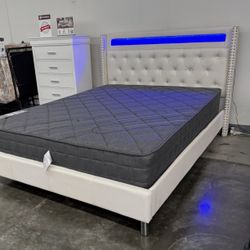 New Queen Bed Frame With Mattress