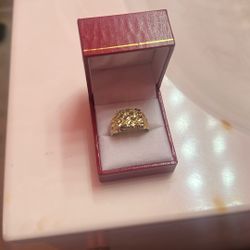 14 Karat Real Gold Nugget Ring