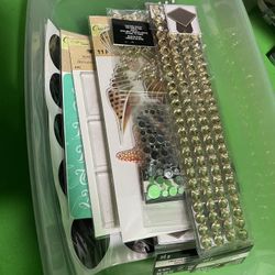 Random Assorted Art Supplies. Stickers. Boxes Included With Lids!