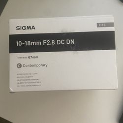 Sigma 10-18 F2.8 Lens 