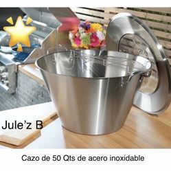 Princess House. Cazo  De 50 Qts Clásico De Acero Inoxidable Nuevo En Su Caja 