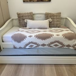 White Solid Wood Trundle bed - Twin - Pottery Barn