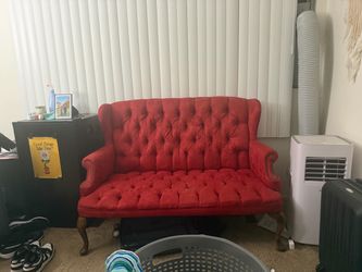 Vintage red love seat