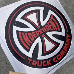 🔥 Vintage Rare Independent Skateboard Trucks Metal Tin Mancave Beer sign 