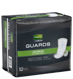 Depend Male Guards, Maximum  (2)packs Of 52