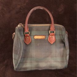 Polo Ralph Lauren Green Plaid Bag