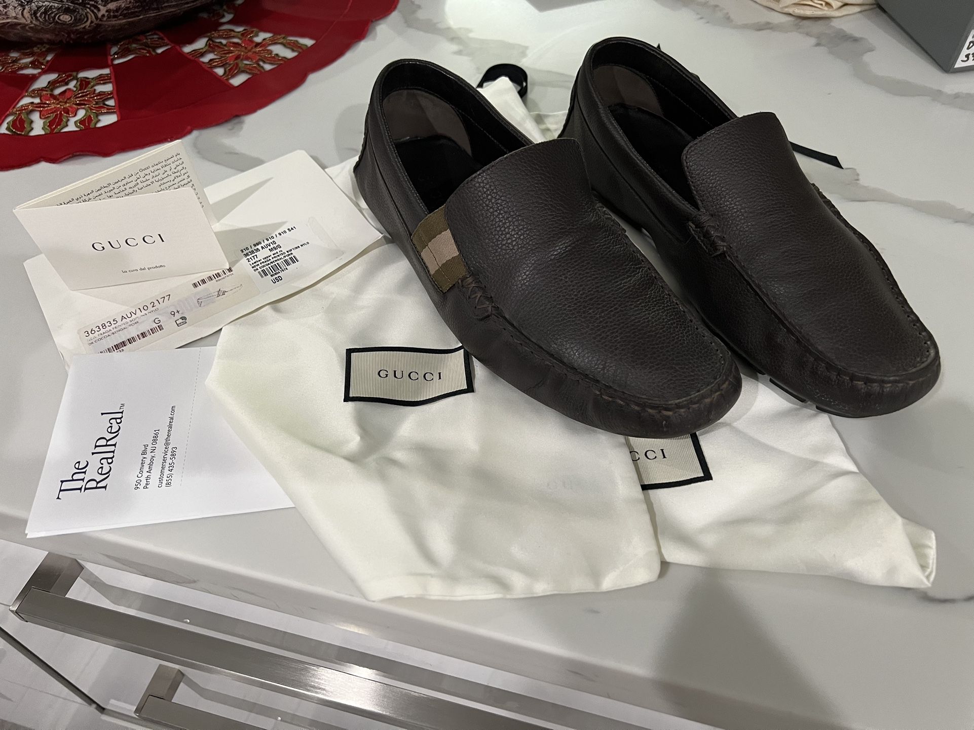 Authentic Gucci Leather Men Loafers