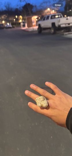 Real Moissianite cross ring size 7.5
