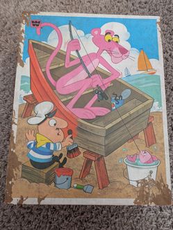 Vintage 1982 Whitman USA Pink Panther 100 piece Puzzle New