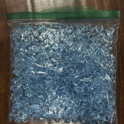 Radiant Blue Acrylic Gems - Over 100 Pieces