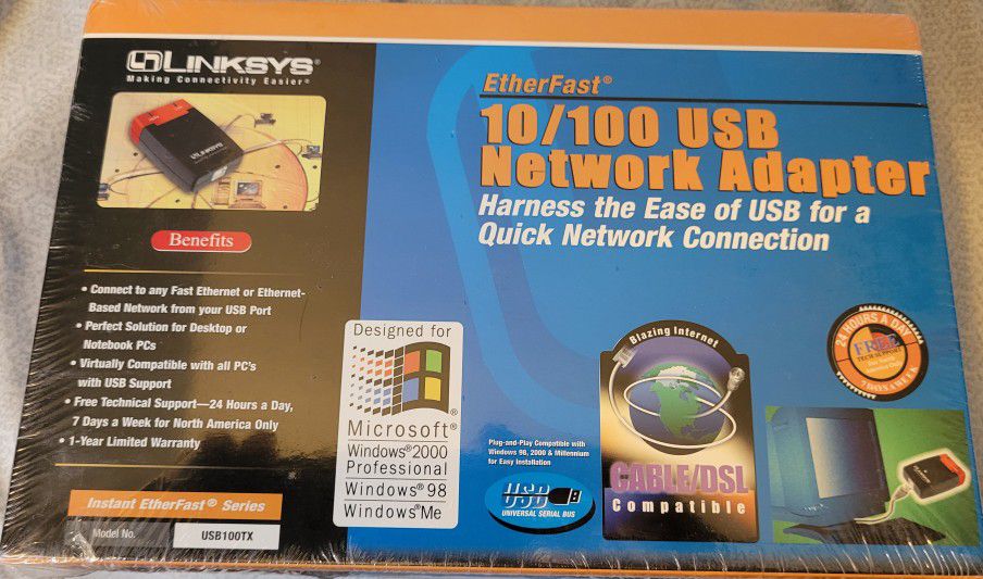 Linksys 10/100 USB Network Adapter  EtherFast