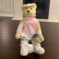 Missy the Tennis Pro Brass Button Bear by Pickford Bears Limited Excellent Used… 
