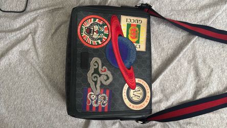 Gucci Large Night Courrier Flap Messenger GG Coated Canvas with Applique