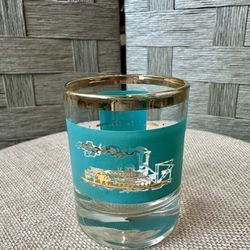 Vintage Jigger Shot Glass with Gold Trim