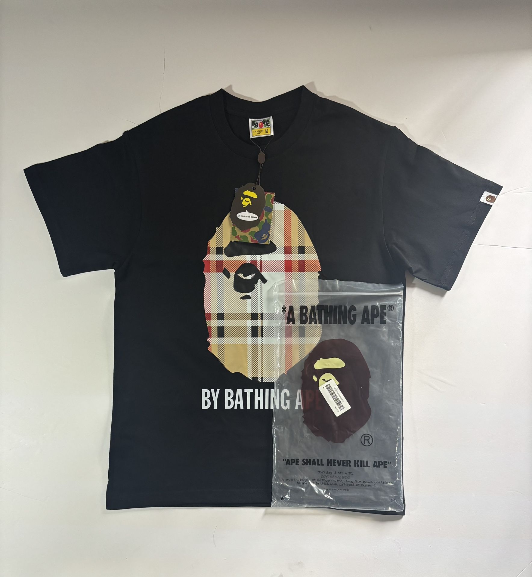 Bape Burberry Shirt Black (Medium) *BEST OFFER*