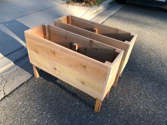 Custom Beautiful privacy wall Frame Planter Box Garden Bed cedar redwood Mother’s Day Best Gift