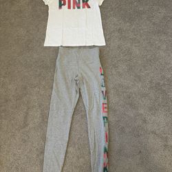 Pink two piece outfit set size Medium