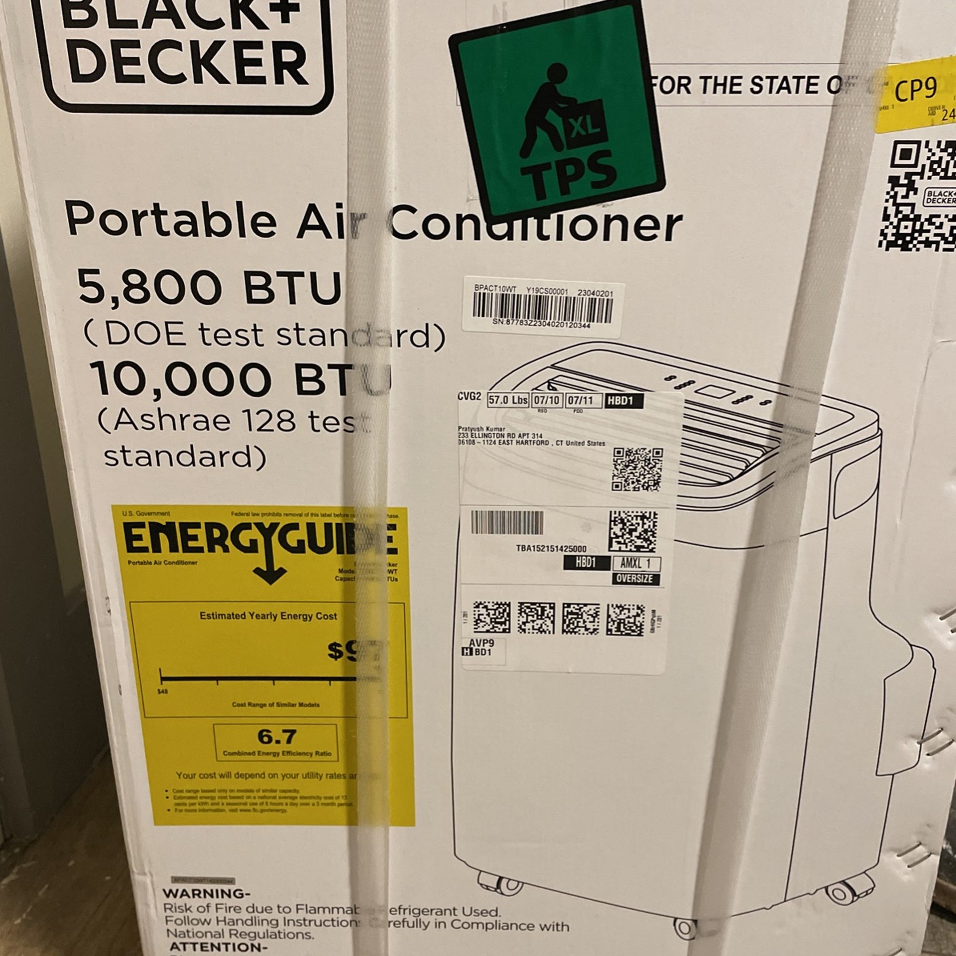 5800/10000 BTU Stand Up AC Unit