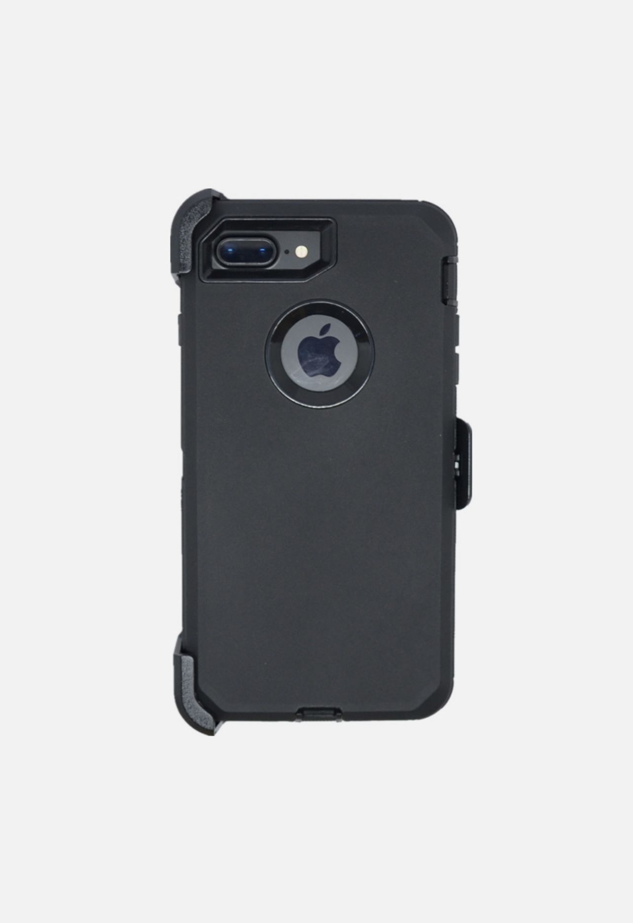 iPhone 8 Plus/7 Plus Case Black w Belt Clip & Screen Protectors