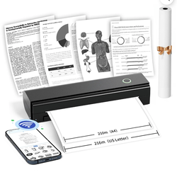 Portable inkless/cordless printer