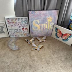Girls Frames And Wall Decor (All Included In Price)