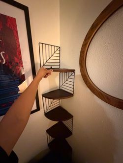 5-Tier Decorative Floating Corner Wall Shelf
