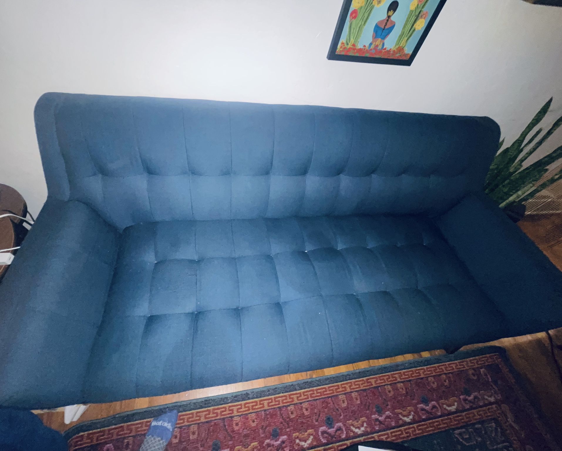 blue ginger mid century modern sofa