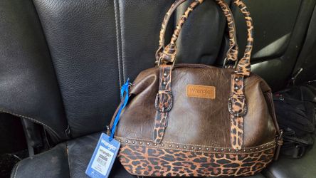 Wrangler Leopard Print Satchel Handbag