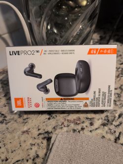 JBL Live Pro 2 TWS True Wireless Bluetooth In-Ear Earbuds Black ANC 11mm Mic
