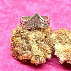 Sterling Chevron Ring sz 8.5. 
