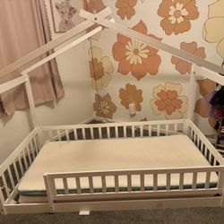 Kids Twin Bed + Mattress 