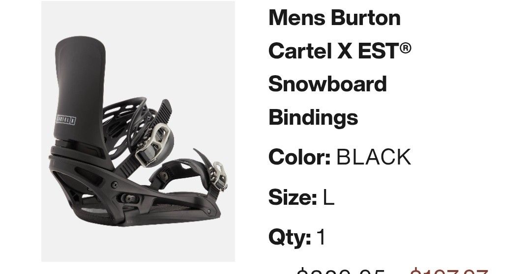 burton cartel snowboard bindings offerup Men's X Re:Flex Bindings, Black / Red, L A binding that has stood the test of time Burton Men's Cartel X EST