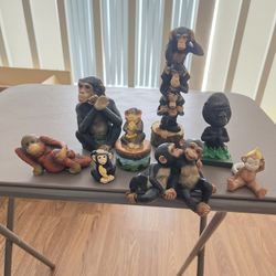 Collection Of Primates Statues 