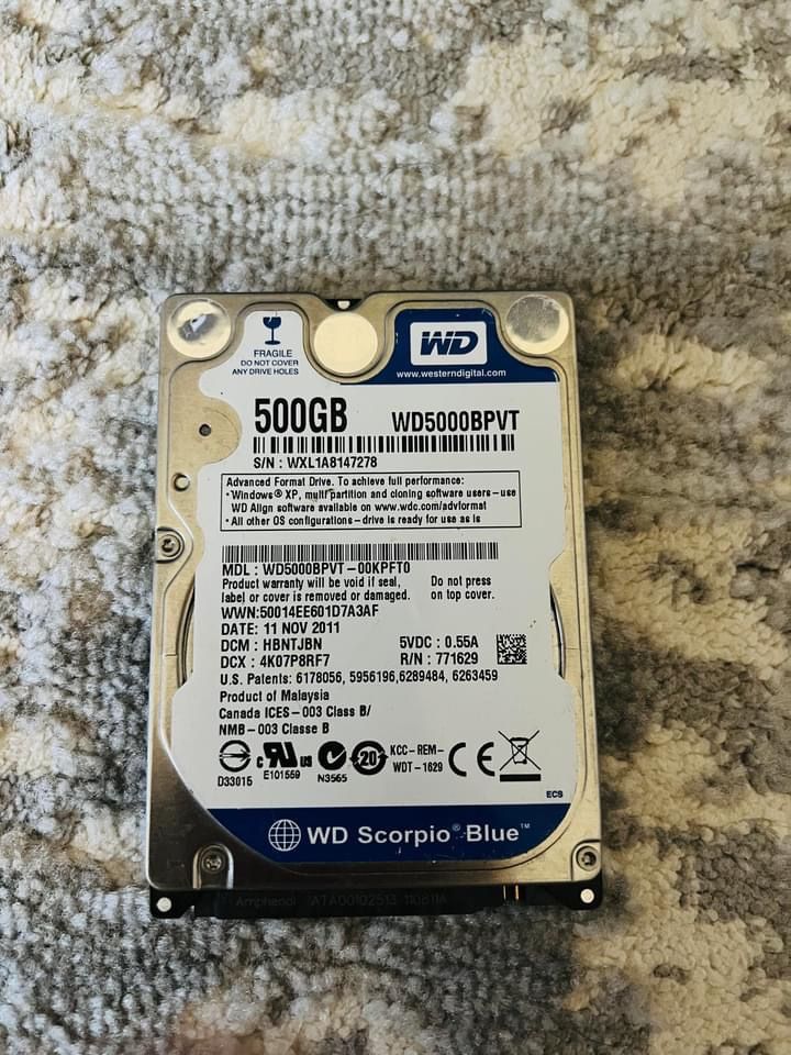 Western Digital 500GB 2.5" Playstation 3/Playstation 4 Hard Drive (PS3 Fat, PS3 Slim, PS3 Super Slim, PS4)