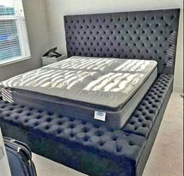 NEW QUEEN SIZE BED WITHOUT MATTRESS AND FREE DELIVERY
