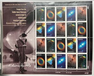 1999 U.S. PANE OF STAMPS - “IMAGES FROM HUBBLE SPACE TELESCOPE” EDWIN HUBBLE - SC # 3388 - MNH